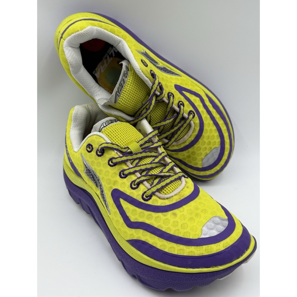 ALTRA Paradigm Yellow Purple Zero Drop Cushioned Running Shoes Size‎ 6.5
